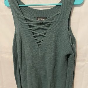 Teal express sweater